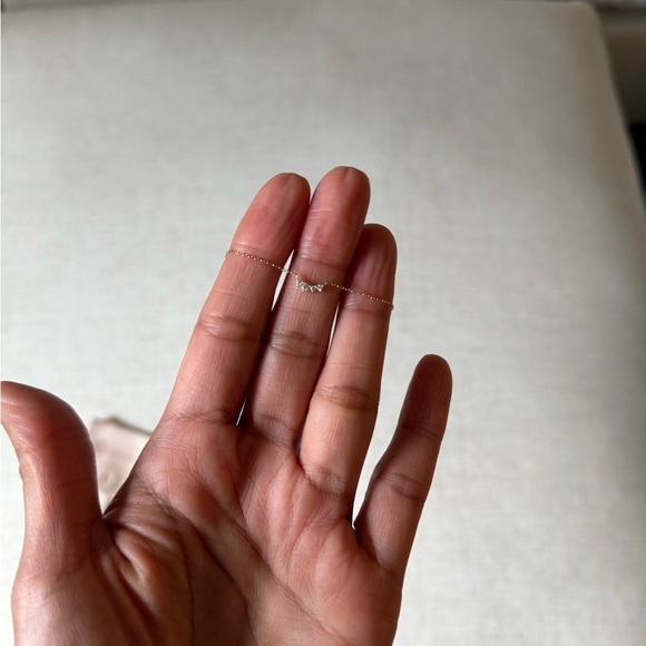 Gorjana Delicate Gold Necklace with Pink Pouch - Picture 3 of 5